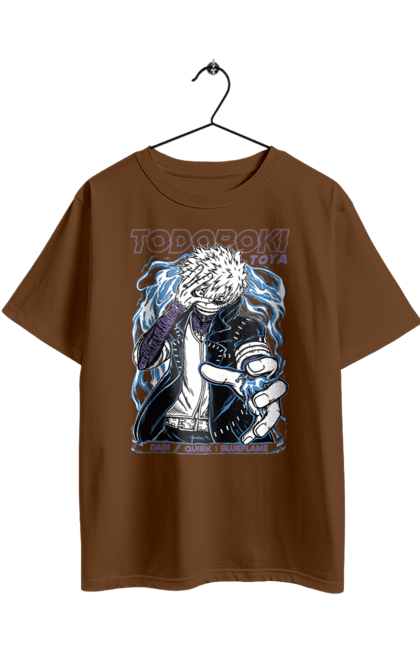 Футболка оверсайз з принтом "Моя академія героїв Дабі". Dabi, my hero academia, todoroki, toya todoroki, академія юей, аніме, дабі, моя академія героїв, тодорокі, тойя тодорокі. 2070702
