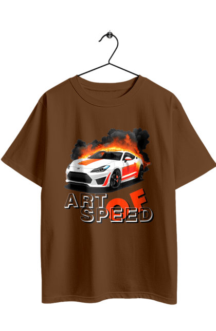 Футболка оверсайз з принтом "Швидкість". Авто, автомобіль, автомобільний, гонка, швидкість. 2070702