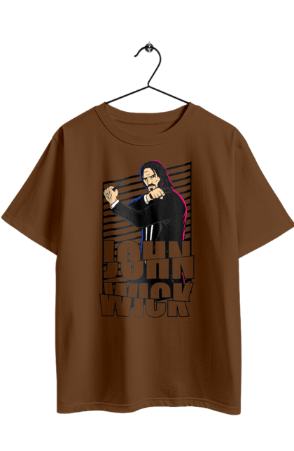 Oversized t-shirt with prints John Wick. Action movie, john wick, keanu reeves, killer, movie. 2070702