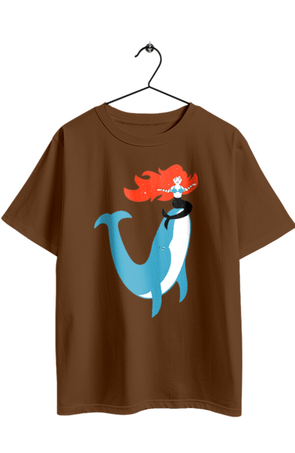 Oversized t-shirt with prints Mermaid And Whale. Mermaid, sea, whale. 2070702