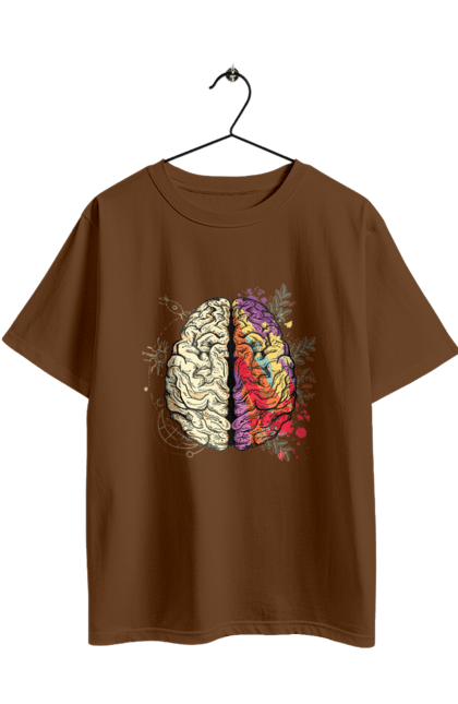 Футболка оверсайз з принтом "Творчість та логіка". Бінарний, біткоїн, біткойн, валюта, гроші, крипто, наука, програміст, программист, творчество, техно, хакер, художник, цветной. 2070702