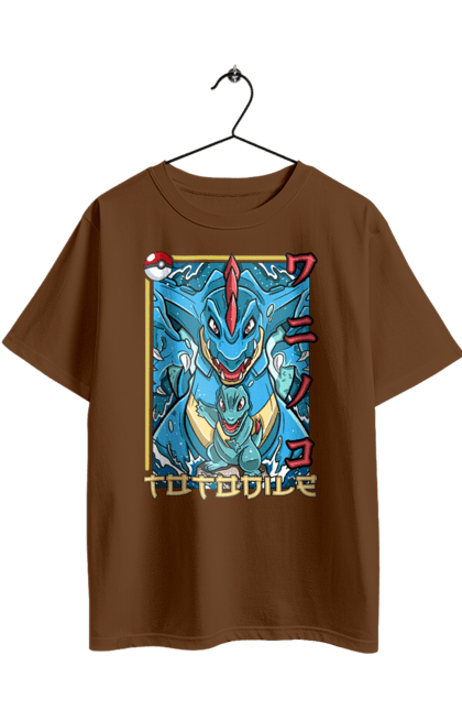Oversized t-shirt with prints Pokemon Totodile. Nintendo, pokemon, pokemon go, totodile. 2070702