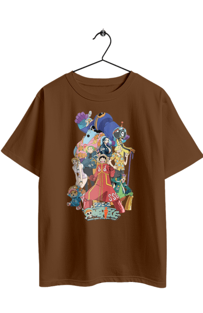 Футболка оверсайз з принтом "Ван Піс Луффі". Luffy, one piece, аніме, ван піс, великий куш, луффі, манга, монки де луффі, пірати. 2070702