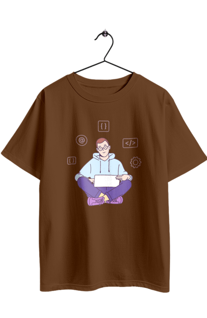 Футболка оверсайз з принтом "Я програміст". Angular, c, css, html, it, javascript, jquery, php, python, react, svelt, vue, айтишник, айті, гумор, код, кодувати, прогер, програміст, програмісти, ти ж, ти ж програміст, тиж програміст. 2070702