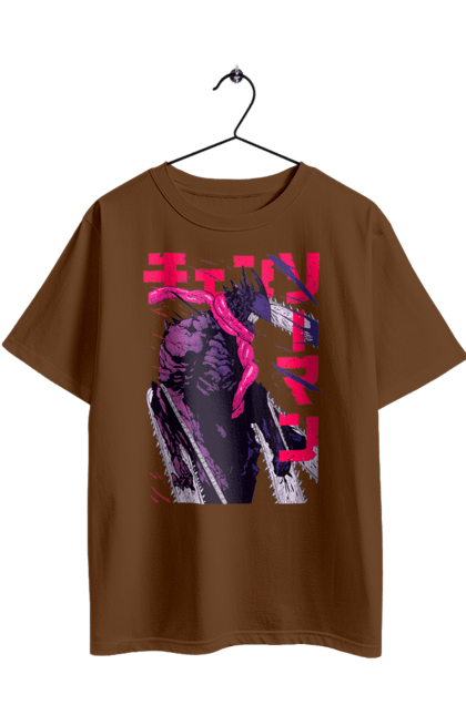 Футболка оверсайз з принтом "Людина Бензопила". Anime, chainsaw man, denji, manga, pochita, аніме, денджі, людина-бензопила, манга, почіта. 2070702