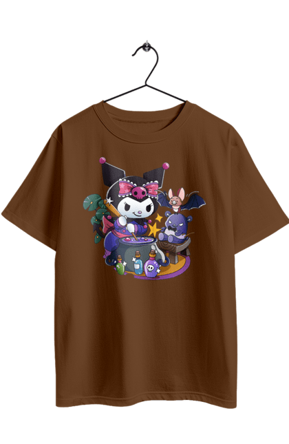 Oversized t-shirt with prints Hello Kitty Kuromi. Anime, character, hello kitty, kuromi, my melody, sanrio. 2070702
