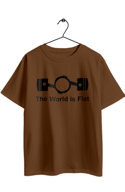 Футболка оверсайз з принтом "World Flat". Авто, деталь. 2070702