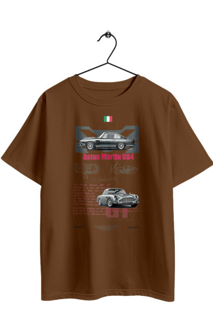 Футболка оверсайз з принтом "Aston Martin DB4". Aston martin, db4, авто, автомобіль, астон мартін, гонки, спорт, спортивний автомобіль. 2070702