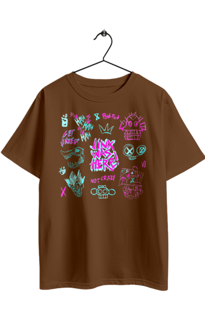 Футболка оверсайз з принтом "Аркейн". Arcane, fortiche, league of legends, riot games, аркейн, вай, джинкс, мультсеріал, фентезі. 2070702