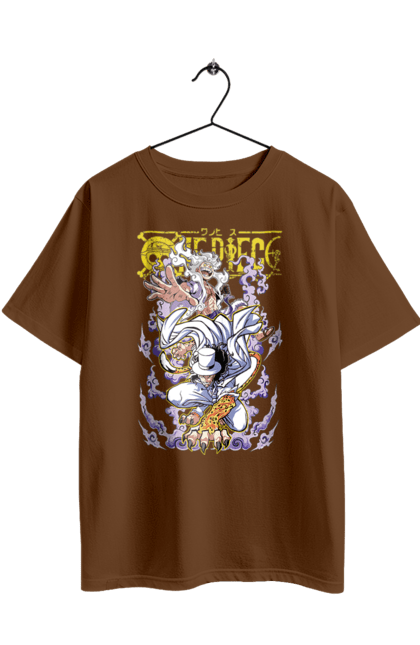 Футболка оверсайз з принтом "Ван Піс Роб Луччі и Луффі". Lucci, luffy, one piece, ван піс, великий куш, луффі, луччі, манга, пірати, роб луччі. 2070702