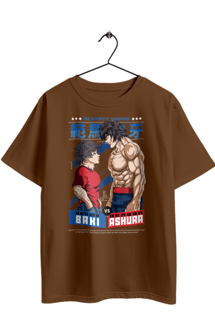 Футболка оверсайз з принтом "Боєць Баки". Anime, hanma baki, manga, аніме, боєць баки, бойові мистецтва, манга, серіал. 2070702