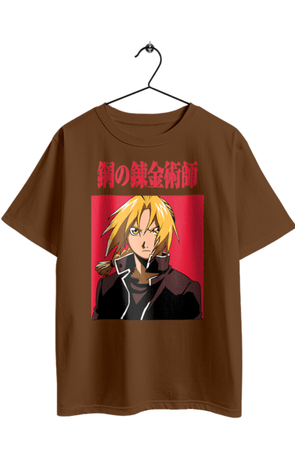 Oversized t-shirt with prints Fullmetal Alchemist Edward Elric. Adventures, anime, comedy, edward, edward elric, elric, fullmetal alchemist, manga, steampunk. 2070702