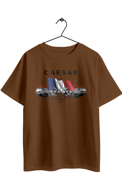 Футболка оверсайз з принтом "Caesar (France)". Caesar, залужний, зброя. 2070702