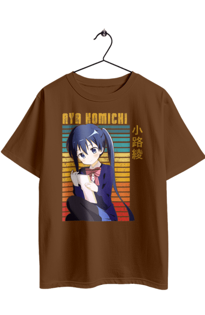 Футболка оверсайз з принтом "Золота мозаїка Ая Коміті". Anime, aya komichi, kiniro mosaic, kinmoza, manga, аніме, ая коміті, золота мозаїка, коміті, манга. 2070702