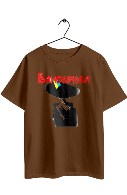 Футболка оверсайз з принтом "Бандерівка". Бандера, бандерівка, війна, військово повітряні війська, вірю в зсу, все, літак, ні війні, орки, слава україні, україна, українка. 2070702