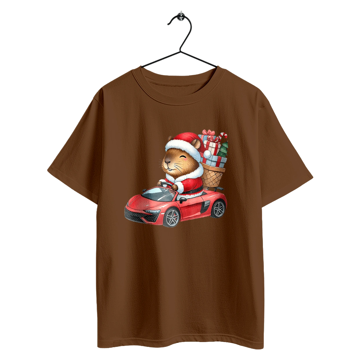 Christmas Capybara with a Gift