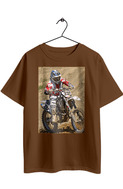 Футболка оверсайз з принтом "МОТОГОНЩИК". Мото, мотогонщик, мотоцикл, спорт, спортсмен. 2070702