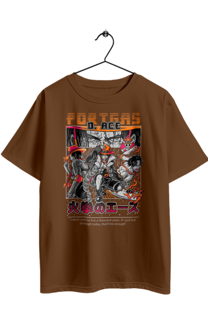 Футболка оверсайз з принтом "Ван Піс Портгас Д. Ейс". Fire fist, gol d. ace, one piece, portgas d. ace, аніме, ван пис, ван піс, гол д. ейс, манга, портгас д. ейс. 2070702