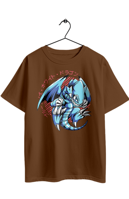 Футболка оверсайз з принтом "Yu Gi Oh! Blue Eyes Toon Dragon". Blue-eyes toon dragon, yu gi oh, аніме, гра, дракон, карти, манга. 2070702