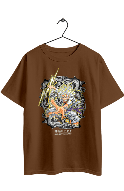 Футболка оверсайз з принтом "Ван Піс Луффі". Luffy, one piece, аніме, ван піс, великий куш, луффі, манга, монки де луффі, пірати. 2070702