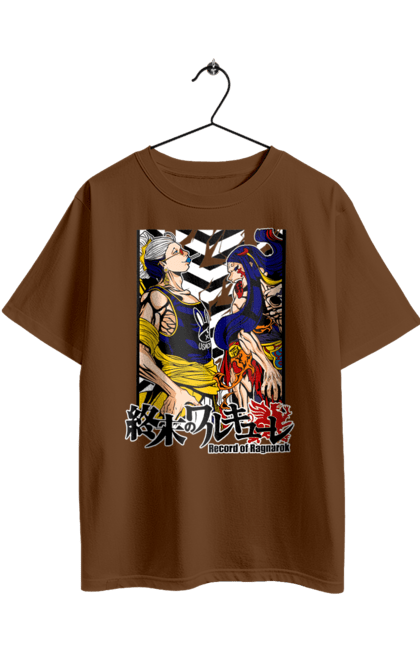 Футболка оверсайз з принтом "Повість про кінець світу Будда та Зерофуку". Anime, buddha, manga, record of ragnarok, zerofuku, аніме, будда, зерофуку, комікс, манга. 2070702