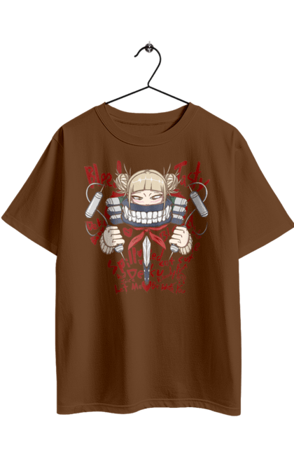 Oversized t-shirt with prints My Hero Academia Himiko Toga. Anime, himiko toga, manga, my hero academia, video game, yakuza toga. 2070702