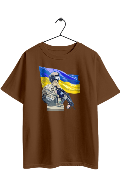 Футболка оверсайз з принтом "ЗСУ | Прапор". Війна, герб, збройні сили україни, зсу, патріотична, прапор україни, русский военный корабль, україна, українська символіка, флаг. 2070702