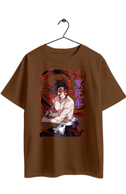 Футболка оверсайз з принтом "Винищувач Демонів Кокушибо". Demon slayer, kimetsu no yaiba, kokushibo, аніме, винищувач демонів, вища луна, дванадцять лун, демон, кокушибо, манга. 2070702