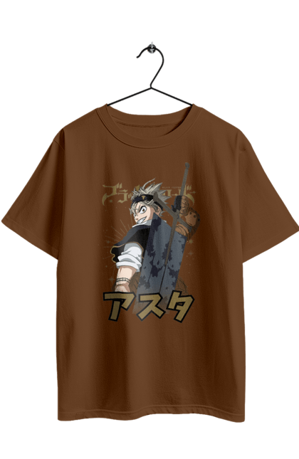 Футболка оверсайз з принтом "Black Clover Аста". Anime, asta, black clover, manga, wizard king, аніме, аста, король магів, манга, чорна конюшина. 2070702