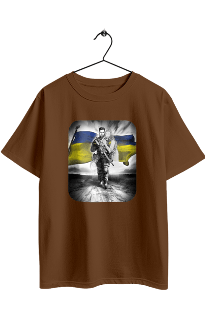 Футболка оверсайз з принтом "Захисник України". Дівчина, захисник, прапор, прапор україни, символіка, сиьволіка, україна. 2070702