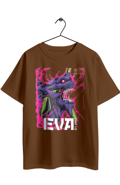 Футболка оверсайз з принтом "Євангеліон". Evangelion, neon genesis evangelion, аніме, єва 01, євангеліон, манга, синдзі, янгол. 2070702