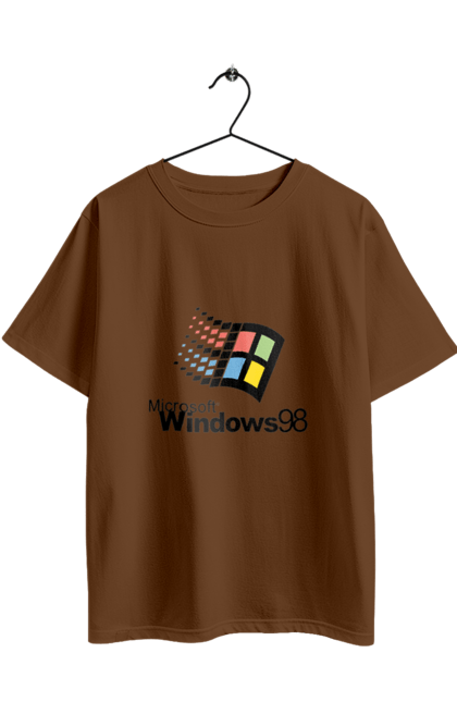 Футболка оверсайз з принтом "Windows98". Angular, c, css, html, it, javascript, jquery, php, python, react, svelt, vue, айтишник, айті, гумор, код, кодувати, прогер, програміст, програмісти, ти ж, ти ж програміст, тиж програміст. 2070702