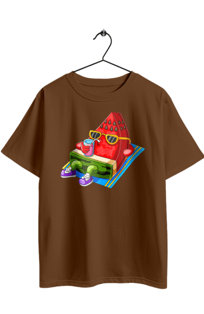 Oversized t-shirt with prints Watermelon Drinks Cocktail. Cocktail, summer, watermelon. 2070702