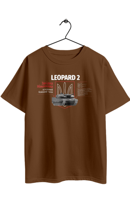 Футболка оверсайз с принтом Leopard 2. Leopard 2, залужный, оружие, танк. 2070702