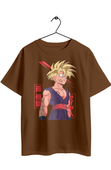 Футболка оверсайз з принтом "Перли дракона Гохан". Anime, dragon ball, goku, manga, аніме, гоку, гохан, манга, перли дракона. 2070702