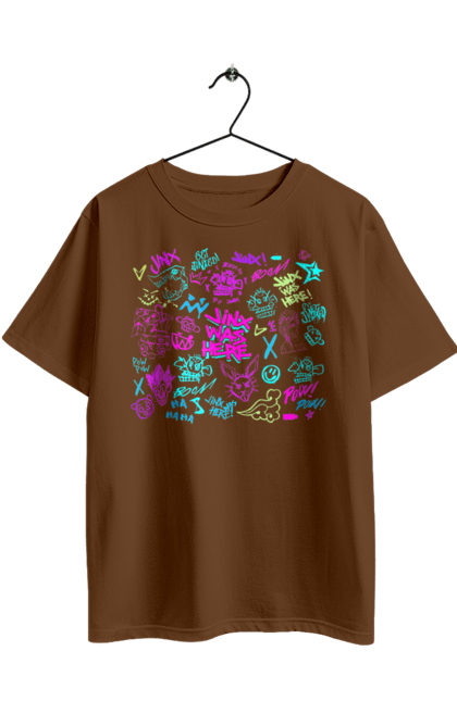 Футболка оверсайз з принтом "Аркейн". Arcane, fortiche, league of legends, riot games, аркейн, вай, джинкс, мультсеріал, фентезі. 2070702