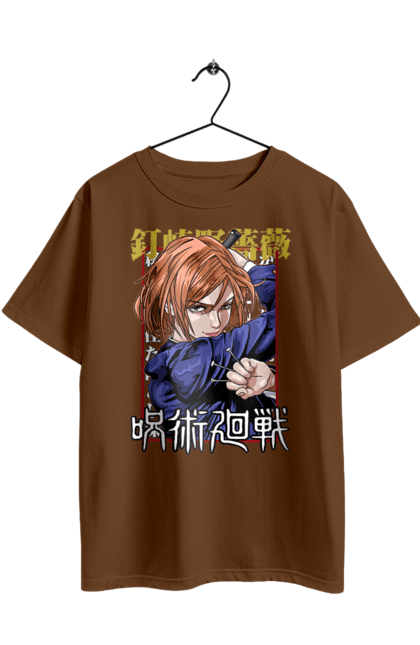 Футболка оверсайз з принтом "Магічна битва Нобара". Anime, jujutsu kaisen, manga, nobara, nobara kugisaki, аніме, магічна битва, манга, нобара, нобара кугісакі. 2070702