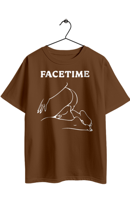 Футболка оверсайз з принтом "Фейстайм". Вульгарна, гумор, прикольна, смішна, фейстайм. 2070702