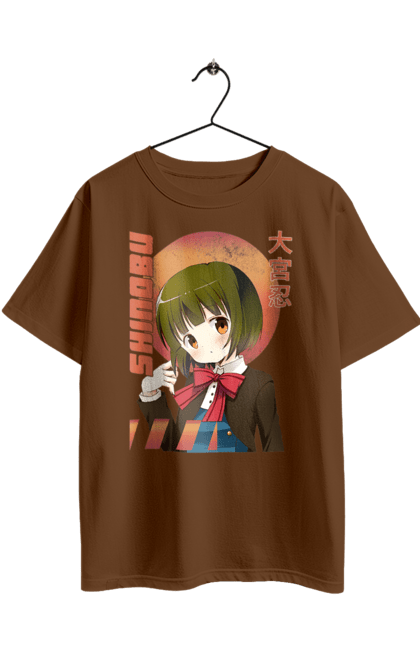 Футболка оверсайз з принтом "Золота мозаїка Шинобу Омія". Anime, kiniro mosaic, kinmoza, manga, shinobu omiya, аніме, золота мозаїка, манга, шинобу, шинобу омія. 2070702