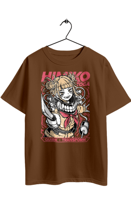 Oversized t-shirt with prints My Hero Academia Himiko Toga. Anime, himiko toga, manga, my hero academia, video game, yakuza toga. 2070702