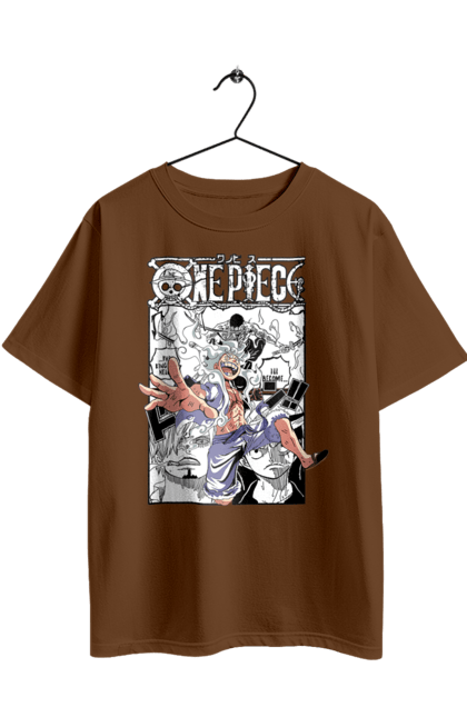 Футболка оверсайз з принтом "Ван Піс Луффі". Luffy, one piece, аніме, ван піс, великий куш, луффі, манга, монки де луффі, пірати. 2070702