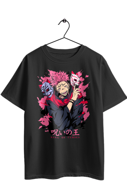Футболка оверсайз з принтом "Магічна битва Сукуна". Anime, jujutsu kaisen, manga, sukuna, аніме, магічна битва, манга, містика, сукуна, темне фентезі. 2070702
