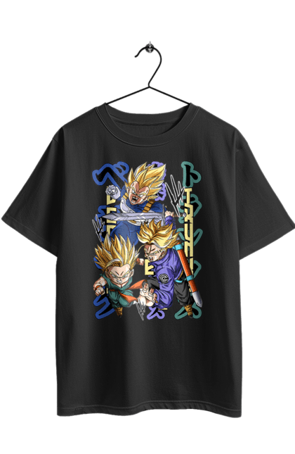 Футболка оверсайз з принтом "Перли дракона". Anime, dragon ball, goku, manga, vegeta, аніме, вегета, гоку, манга, перли дракона. 2070702