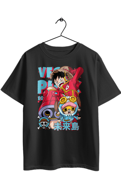 Футболка оверсайз з принтом "Ван Піс Луффі". Luffy, one piece, аніме, ван піс, великий куш, луффі, манга, монки де луффі, пірати. 2070702