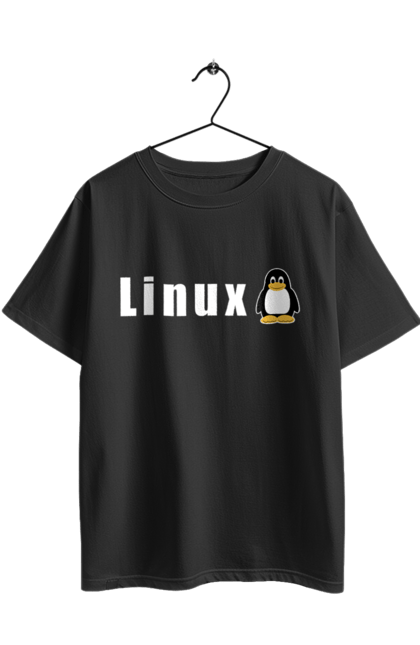 Футболка оверсайз з принтом "Linux". Linux, адміністратор, айті, айтішник, безкоштовна, безкоштовно, білий, вільна, доступність, комерційна, незалежність, операційна система, ос, пінгвін, програміст, програмне забезпечення, свобода, сервер, сисадмін, система, системний адміністратор, софт, текст. 2070702