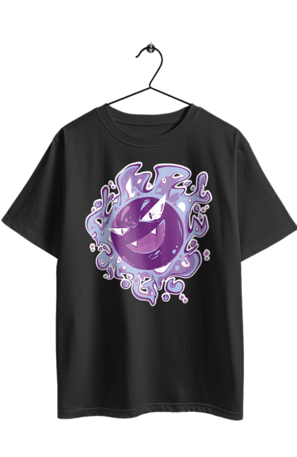 Футболка оверсайз з принтом "Покемон Гастлі". Gastly, nintendo, pokémon go, аніме, гастлі, ігри, покемон. 2070702