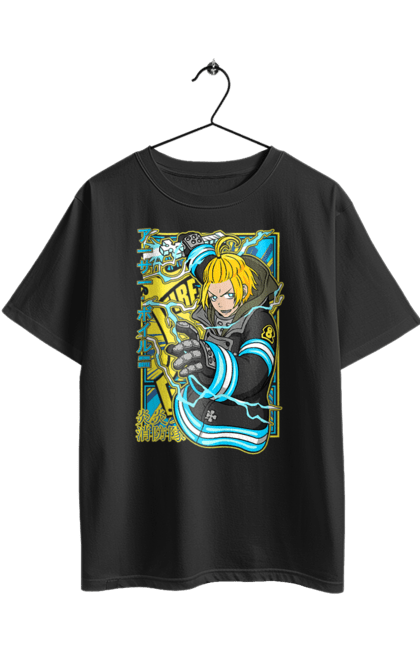 Футболка оверсайз з принтом "Палаюча пожежна бригада Артур Бойл". Arthur boyle, fire force, аніме, артур, артур бойл, королівський лицар, манга, палаюча пожежна бригада. 2070702