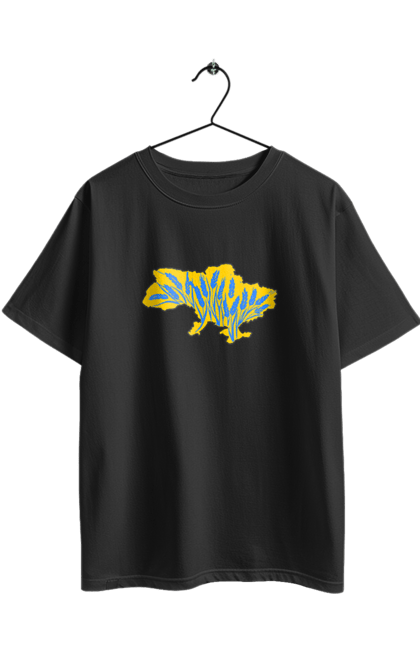 Футболка оверсайз з принтом "Україна". Зерно, мапа, патріотичне зображення, пщениця, україна, українська тематика. 2070702