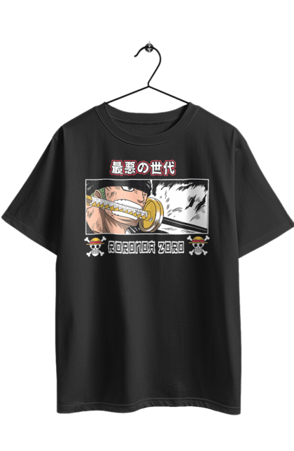 Футболка оверсайз з принтом "Ван Піс Зоро". One piece, roronoa zoro, аніме, ван пис, ван піс, зоро, манга, ророноа зоро, фехтувальник. 2070702