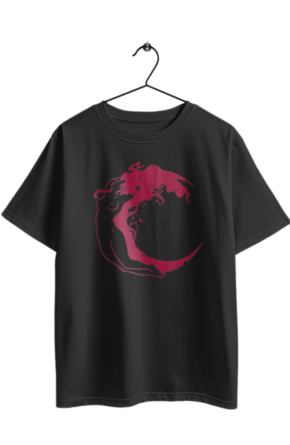 Oversized t-shirt with prints Moon girl. Cosmic, girl, moon, space, stars. 2070702